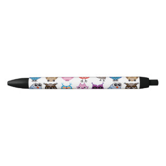 Beautiful Colourful Custom Owl Black Ink Pen