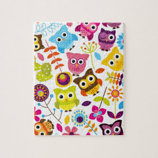 Beautiful Colourful Custom Owl Jigsaw Puzzle
