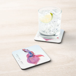 Beautiful Colourful Fantasy Koi Fish Coaster
