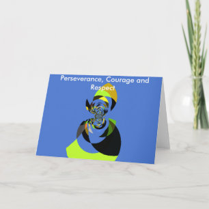 Beautiful colourful female silhouette Illustration Card