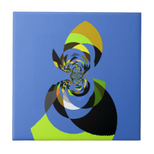 Beautiful colourful female silhouette Illustration Ceramic Tile