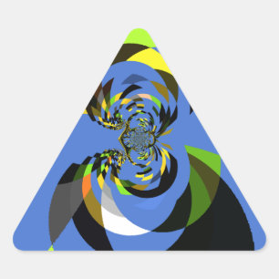 Beautiful colourful female silhouette Illustration Triangle Sticker