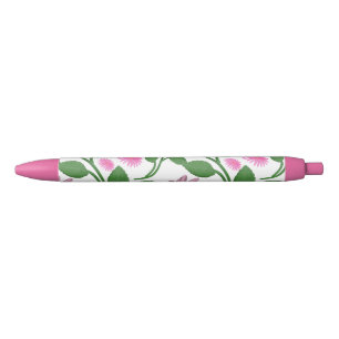 Beautiful Colourful floral pattern  Black Ink Pen