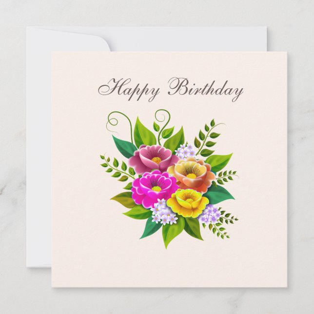 Beautiful Colourful Flower Bouquet (Front)