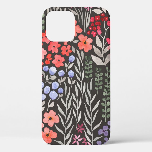 Beautiful colourful flowers garden seamless patter Case-Mate iPhone case (Back)