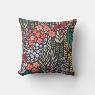 Beautiful colourful flowers garden seamless patter cushion