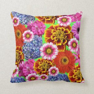 Beautiful Colourful Flowers Pattern Cushion