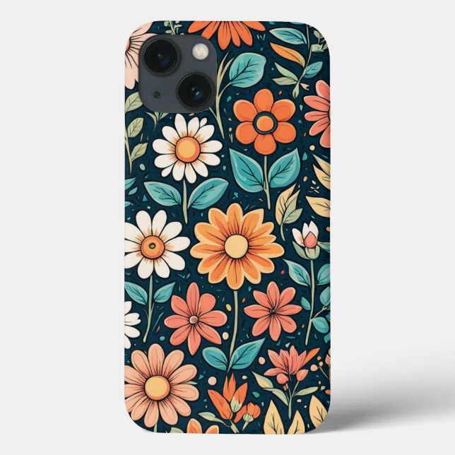 Beautiful Colourful Fun Flower Pattern  Case-Mate iPhone Case (Back)
