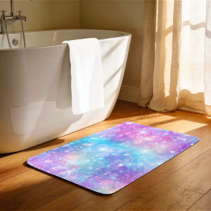 Beautiful Colourful Glittery Background Bath Mat