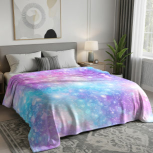 Beautiful Colourful Glittery Background Fleece Blanket