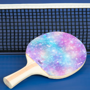 Beautiful Colourful Glittery Background Ping Pong Paddle