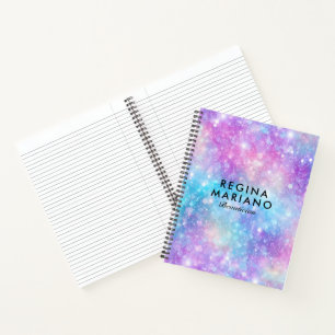 Beautiful Colourful Glittery Iridescent Background Notebook