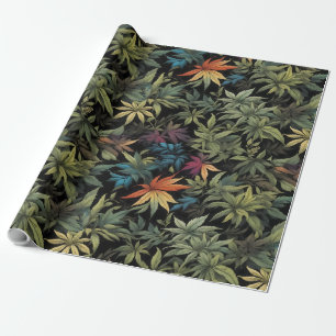 Beautiful colourful leaves wrapping paper