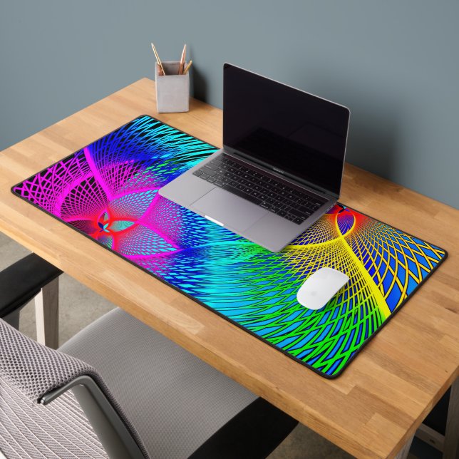 Beautiful Colourful Lights Desk Mat (Office 2)