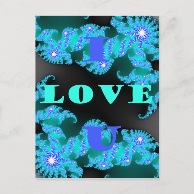 Beautiful colourful Love universe vector design ar Announcement Postcard (Front)