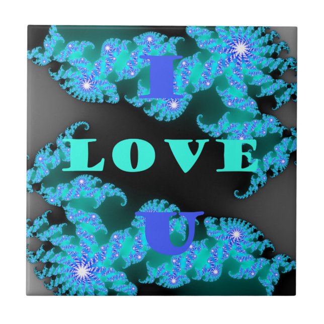 Beautiful colourful Love universe vector design ar Ceramic Tile (Front)