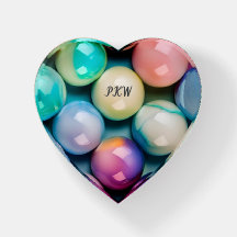 Beautiful colourful marbles with your initials