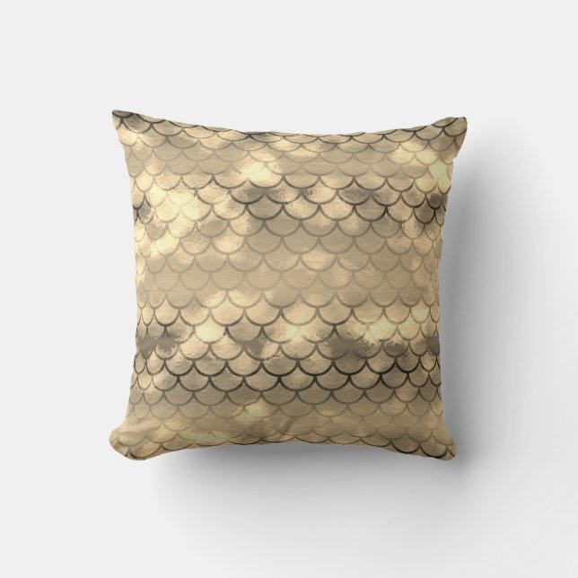 Beautiful colourful mermaid motifs throw pillow (Front)