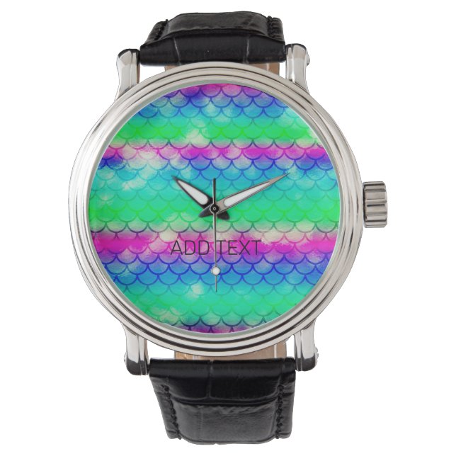 Beautiful colourful mermaid motifs      watch (Front)