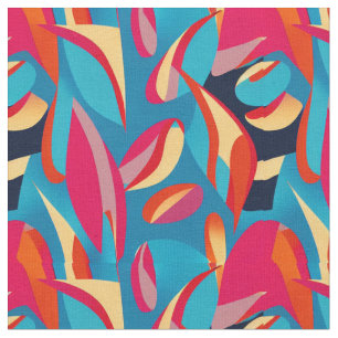 Beautiful Colourful Mid Century Abstract Fabric