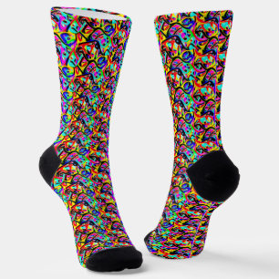 Beautiful Colourful Multi-Colour Abstract Pattern Socks