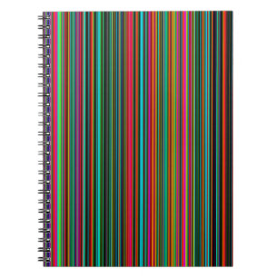 Beautiful Colourful Multicolored Stripe Pattern  Notebook