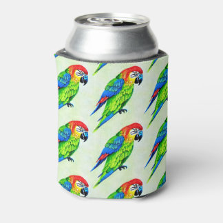 Beautiful Colourful Parrot Pattern  Can Cooler