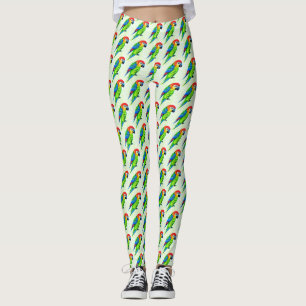 Beautiful Colourful Parrot Pattern  Leggings
