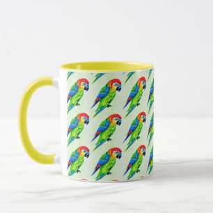 Beautiful Colourful Parrot Pattern  Mug