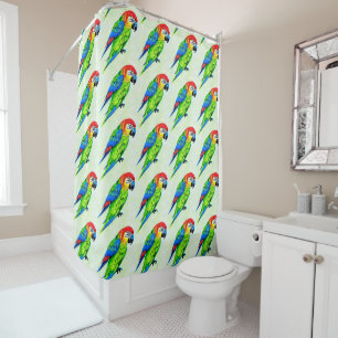 Beautiful Colourful Parrot Pattern  Shower Curtain
