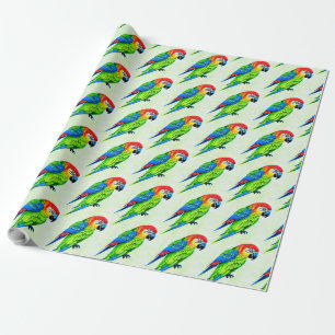 Beautiful Colourful Parrot Pattern  Wrapping Paper