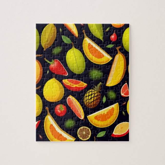 Beautiful Colourful Pattern Fruits Jigsaw Puzzle (Vertical)