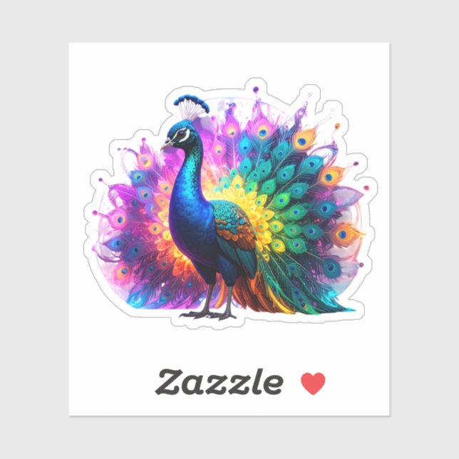 Beautiful Colourful Peacock Art  (Sheet)