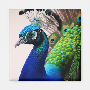 Beautiful Colourful Peacock Peafowl Bird Wildlife Magnet