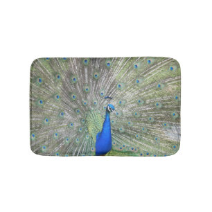 Beautiful Colourful Peacock Themed Bird Bath Mat