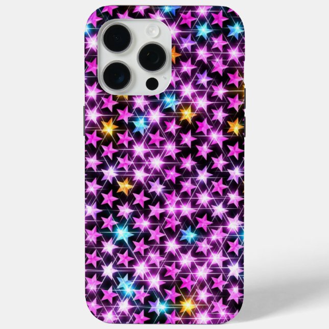 beautiful colourful purple shiny stars Case-Mate iPhone case (Back)