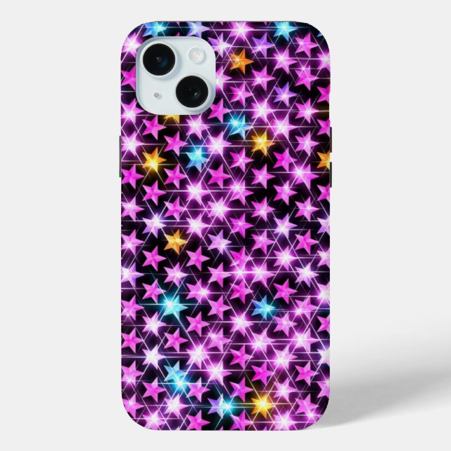 beautiful colourful purple shiny stars Case-Mate iPhone case (Back)