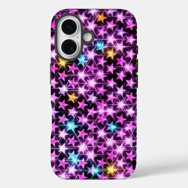 beautiful colourful purple shiny stars Case-Mate iPhone case (Back)