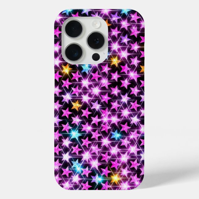 beautiful colourful purple shiny stars Case-Mate iPhone case (Back)