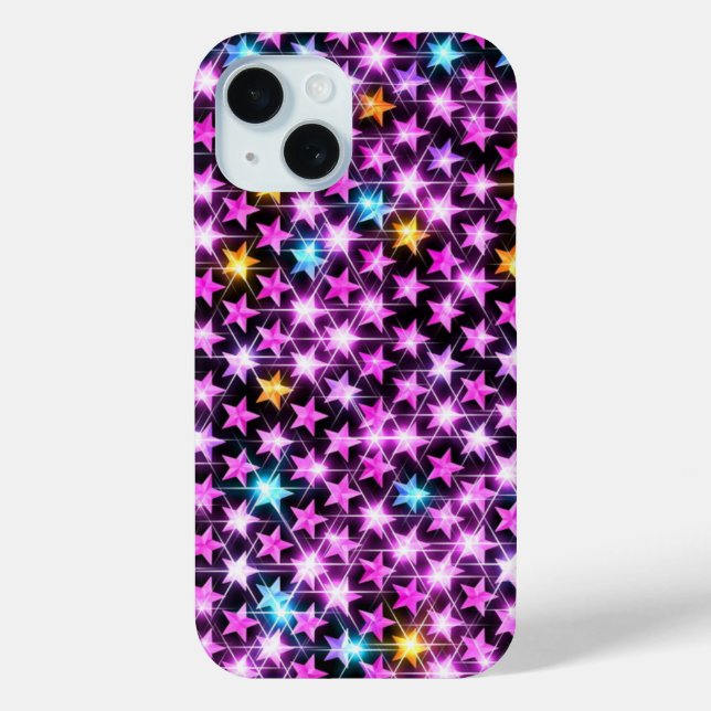 beautiful colourful purple shiny stars Case-Mate iPhone case (Back)
