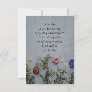 Beautiful Colourful Roses Thank You Card