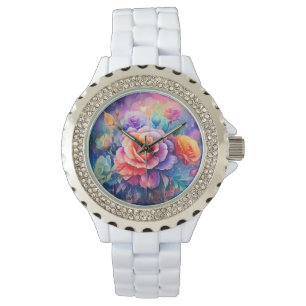 Beautiful Colourful Roses Watch