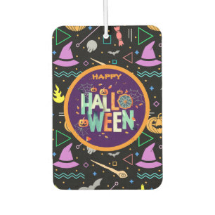 Beautiful Colourful Scary Halloween Patterns Car Air Freshener