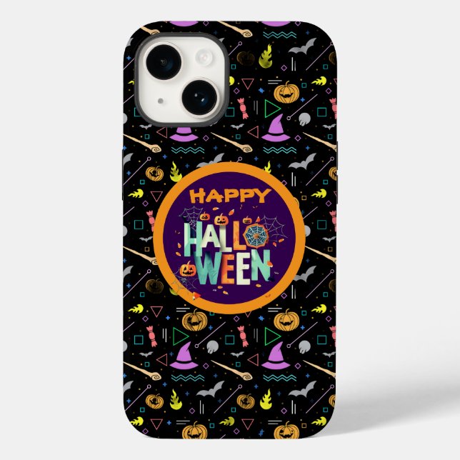 Beautiful Colourful Scary Halloween Patterns Case-Mate iPhone Case (Back)