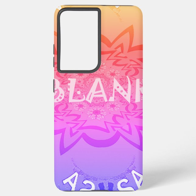 Beautiful Colourful Shade of Pink Floral Art desig Samsung Galaxy S21+ Case (Back)