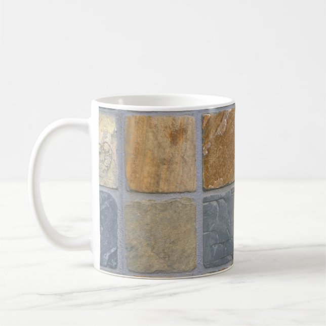 Beautiful Colourful Stone Tile in Rows Coffee Mug (Left)