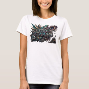 Beautiful Colourful STOP STARING Quote Shirt