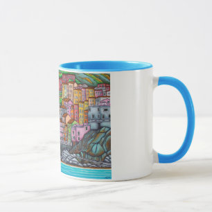 Beautiful, colourful, stylised painting of Manarol Mug