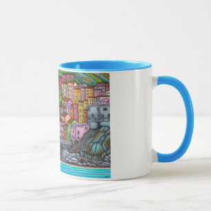 Beautiful, colourful, stylised painting of Manarol Mug