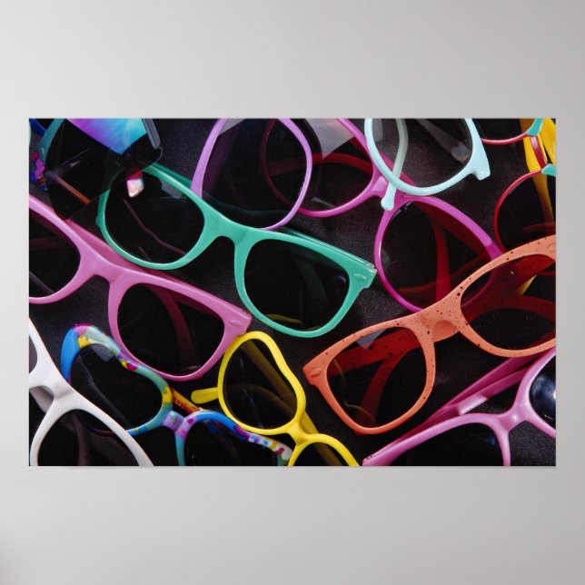 Beautiful Colourful sunglasses Poster (Front)